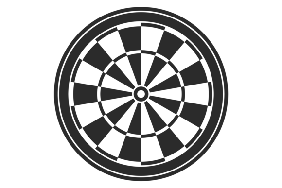 Dartboard Black Icon: A Versatile Aiming Game Target