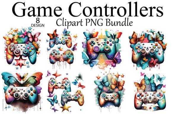 Game Controllers Clipart Bundle for Creative Projects