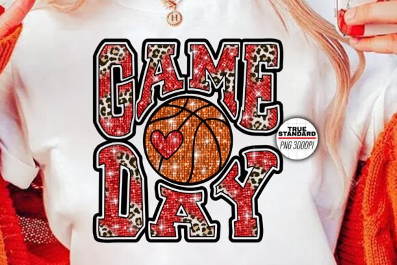 Game Day Basketball: High-Res PNG for Print