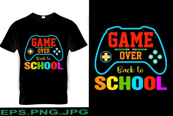 Game Over Back to School T-Shirt Design
