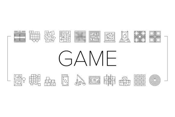 Game Table Play Board Icons Set Vector: A Practical Resource for Designers and Game Developers
