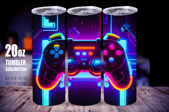 Gamer Life Tumbler 20Oz with Controller Design