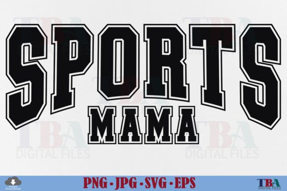 Sports Mama SVG & Mom Game Day PNG Design