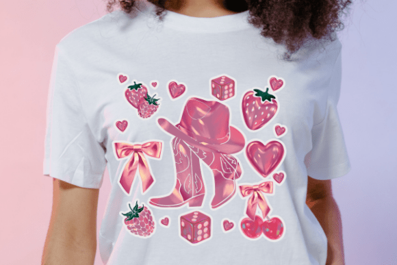 Strawberries Cowgirl Game Pink Png: A Versatile Design for Creative Projects