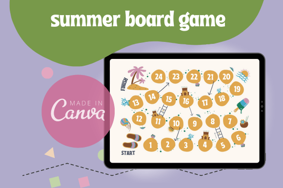 Summer Board Game Canva Template Free
